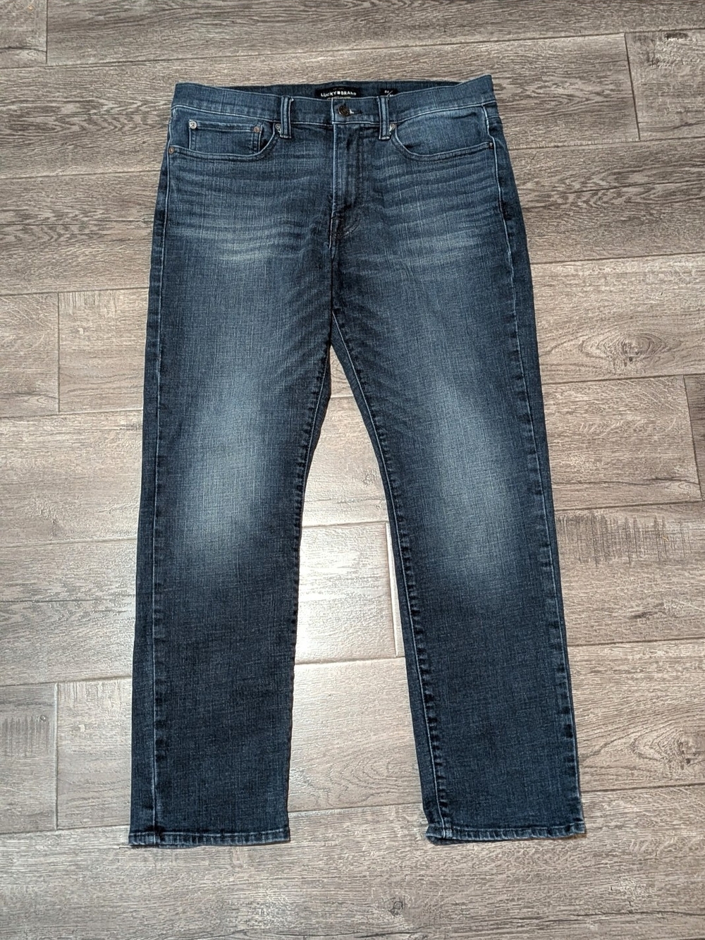 Lucky Brand 221 Original Straight Men's Jeans 33x30 Dark Wash Blue Denim